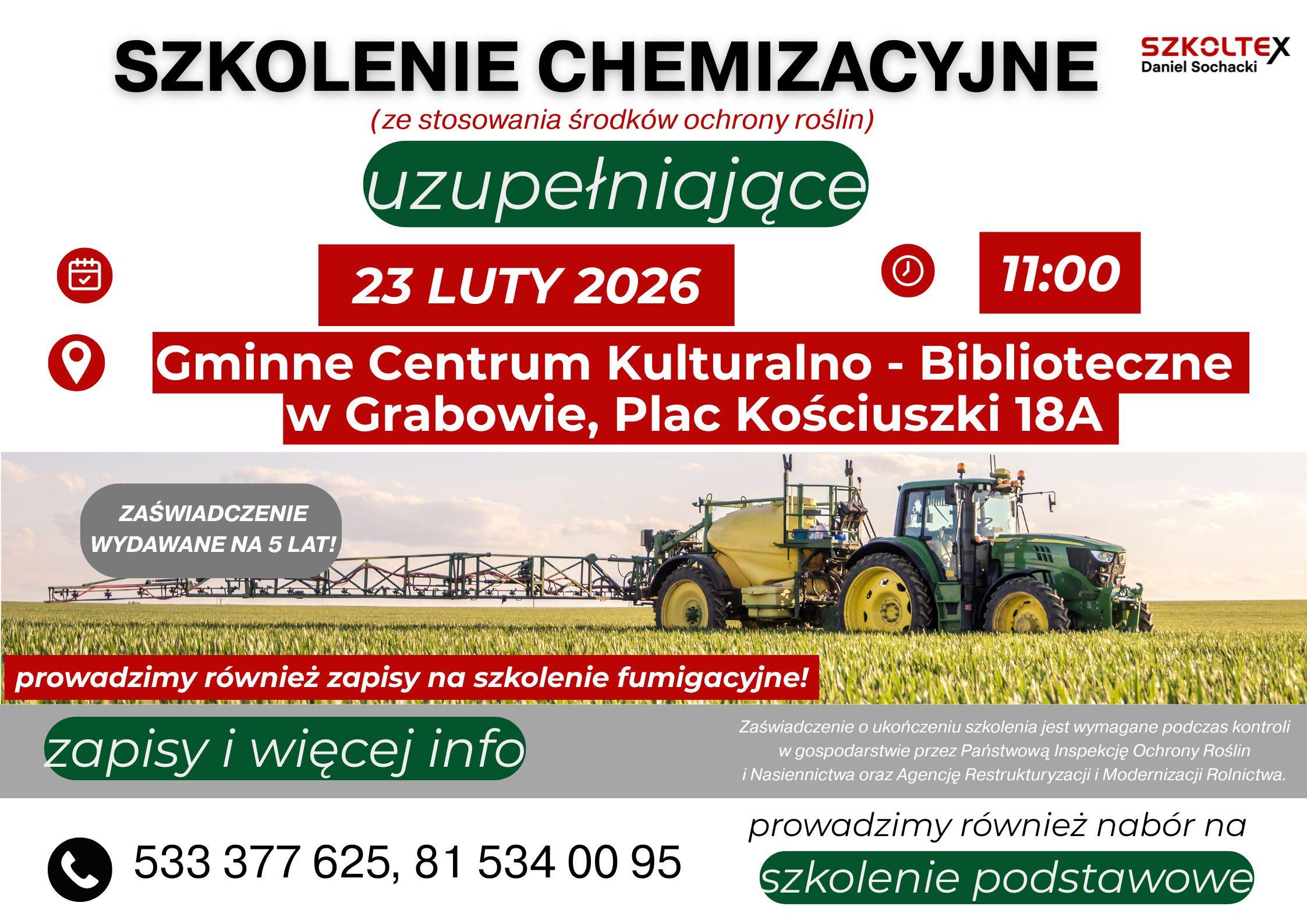 Szkolenie chemizacyjne