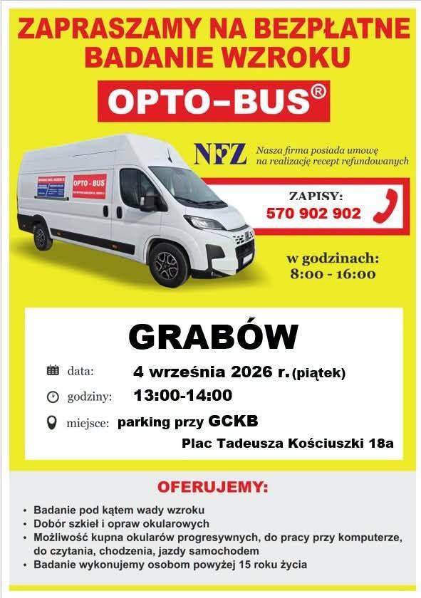 Informacja o bezpłatnym badaniu wzroku