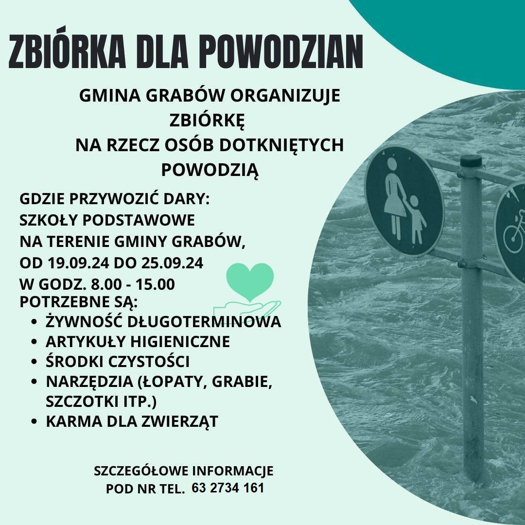 ZBIÓRKA DLA POSZKODOWANYCH POWODZIĄ