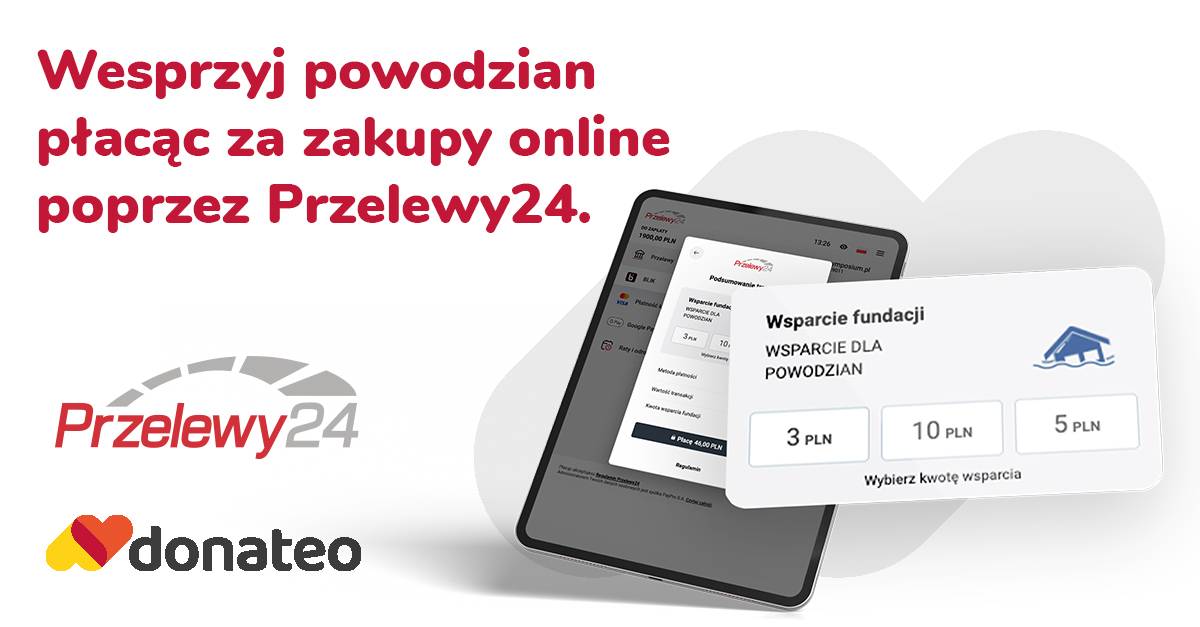 Pilne wsparcie dla powodzian poprzez mikrodonacje Donateo